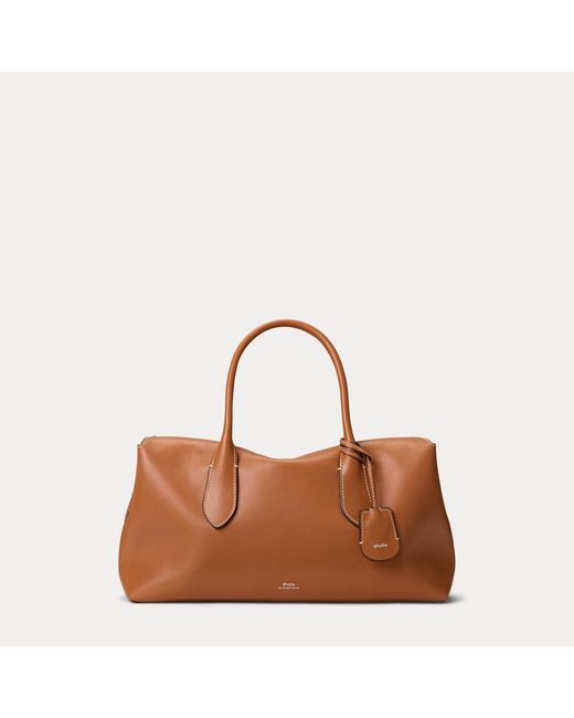 Polo Ralph Lauren Blue Bellport Leather Satchel