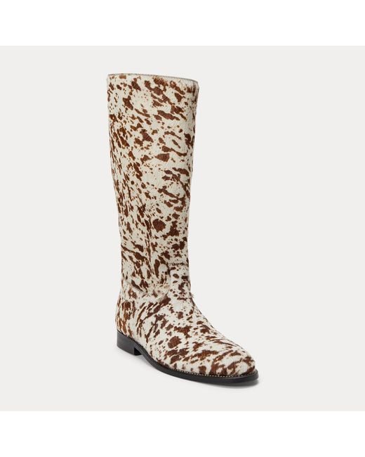 Polo Ralph Lauren Brown Haircalf Tall Boot