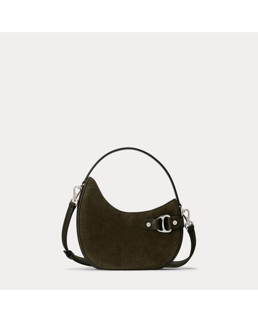 Ralph Lauren Tasha Kleine Suède Crossbodytas in het Black