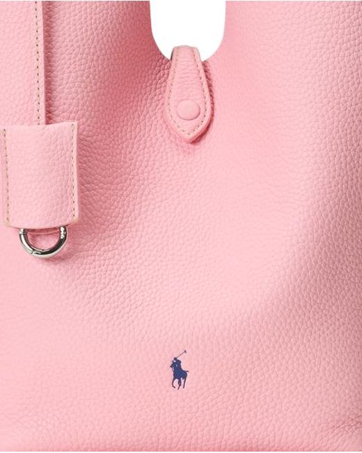 Polo Ralph Lauren Pink Polo Play Leather Tote