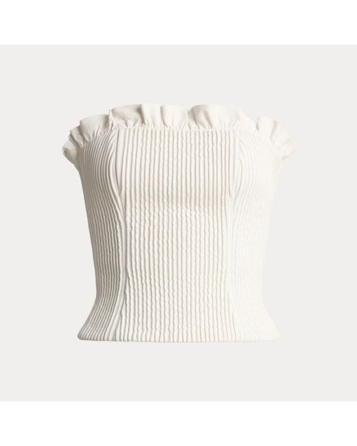 Ralph Lauren Natural Fisher Lambskin Bustier