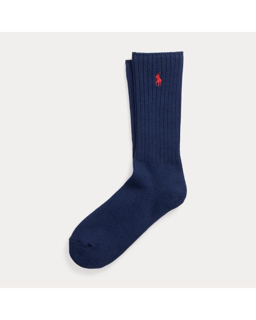 Polo Ralph Lauren Blue Cotton-Blend Crew Socks for men