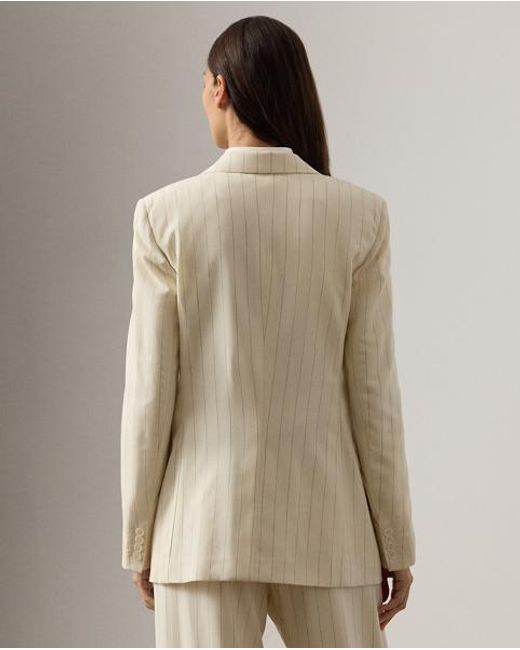 Ralph Lauren Natural Ramona Striped Wool Jacket
