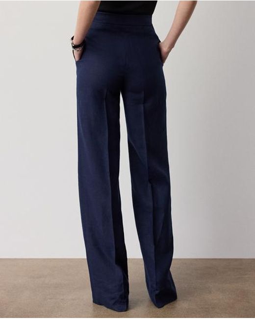 Ralph Lauren Blue Dean Linen Pant