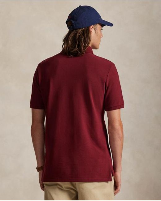 Polo Ralph Lauren Classic-Fit College-Poloshirt Aus Piqué in Red für Herren