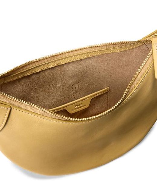 Polo Ralph Lauren Brown Mini Polo Id Calfskin Shoulder Bag