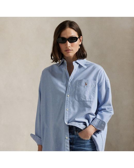 Polo Ralph Lauren The Big Cotton Oxford Shirt in Blue | Lyst UK