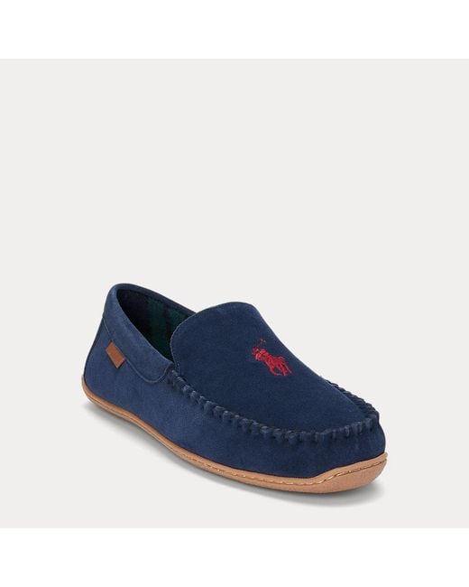 Polo Ralph Lauren Blue Brenan Suede Slipper for men