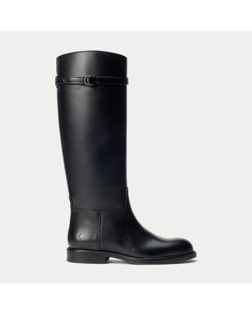 Polo Ralph Lauren Black Leather Riding Boot