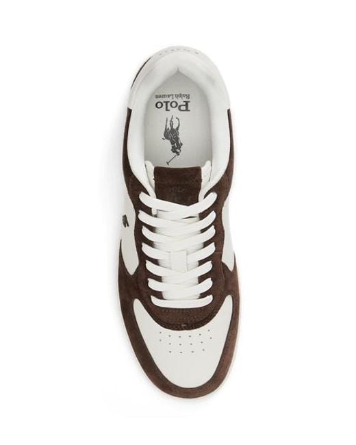 Polo Ralph Lauren Natural Masters Court Leather-Suede Trainer for men