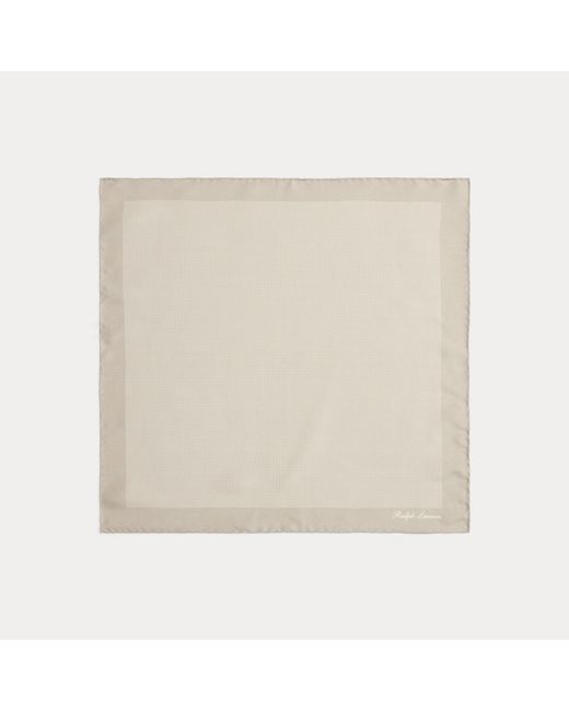 Ralph Lauren Natural Pin Dot Silk Pocket Square for men