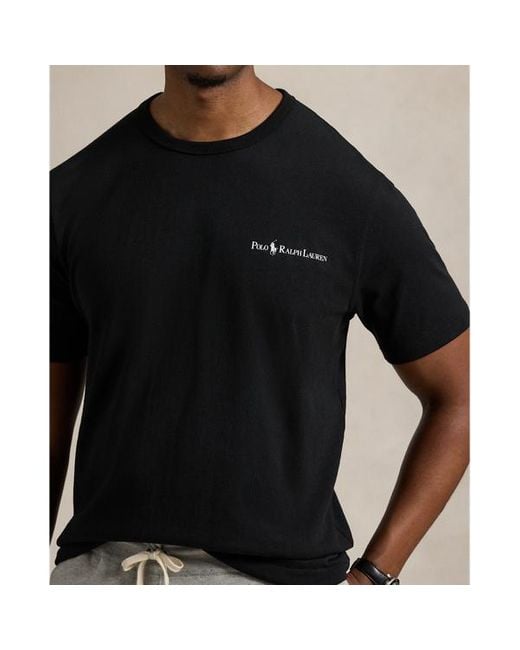 Ralph Lauren Black Big & Tall - Logo Jersey T-shirt for men