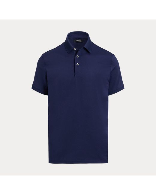 Ralph Lauren Blue Tailored Fit Performance Polo Shirt for men