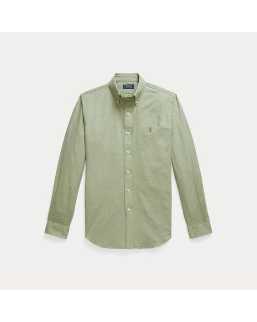 Polo Ralph Lauren Custom-Fit Performance-Hemd Aus Twill in Green für Herren