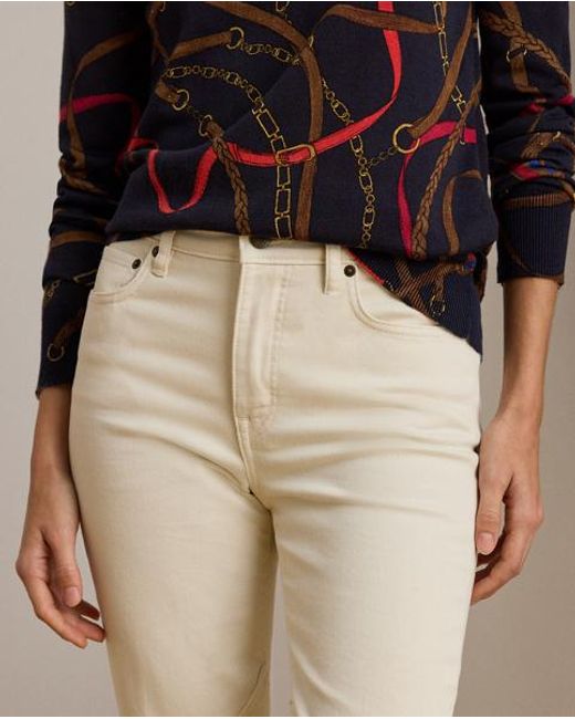 Ralph Lauren Natural High-Rise Skinny Ankle Jean