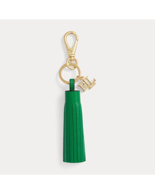 Ralph Lauren Green Logo & Leather Tassel Charm