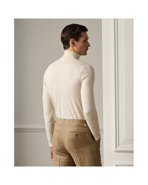 Ralph Lauren Natural Cashmere Roll Neck Jumper for men