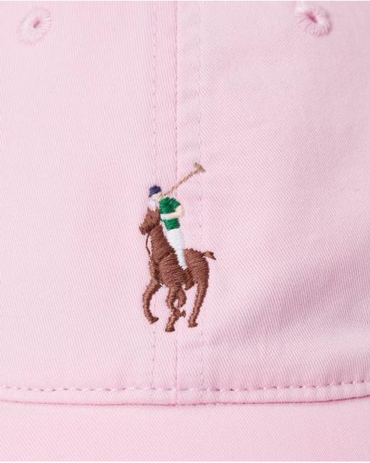 Polo Ralph Lauren Pink Stretch Cotton Twill Pony Ball Cap