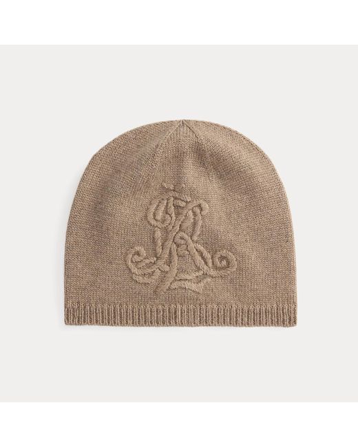 Berretto con logo ricamato di Ralph Lauren in Brown
