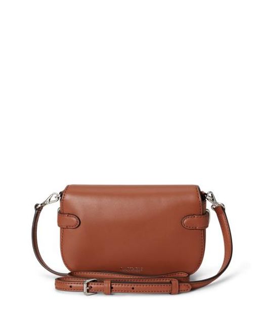 Ralph Lauren Purple Leather Small Blaike Crossbody Bag