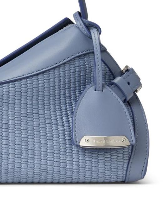 Ralph Lauren Blue Kleine Schultertasche Ralph Lauren Aus Bast