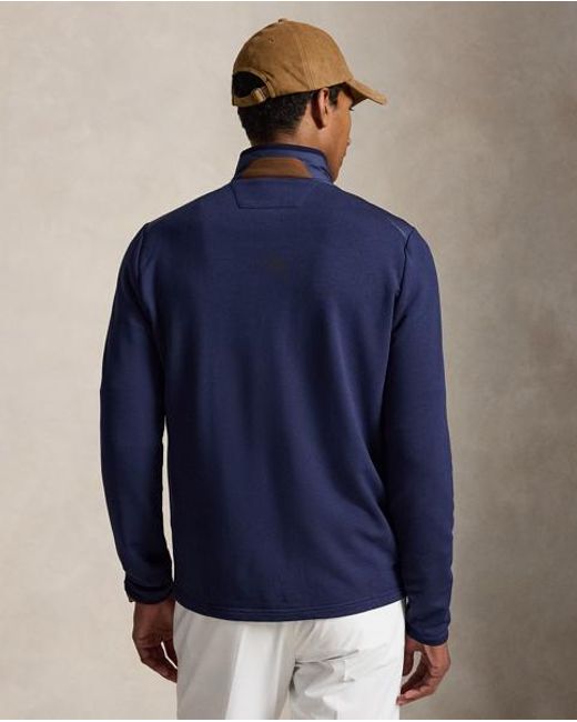 Ralph Lauren Blue Hybrid Mockneck Jacket for men