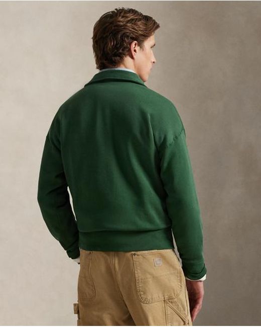 Polo Ralph Lauren Green Vintage Fit Collared Graphic Sweatshirt for men