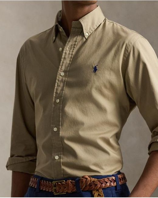 Polo Ralph Lauren Natural Custom Fit Featherweight Twill Shirt for men