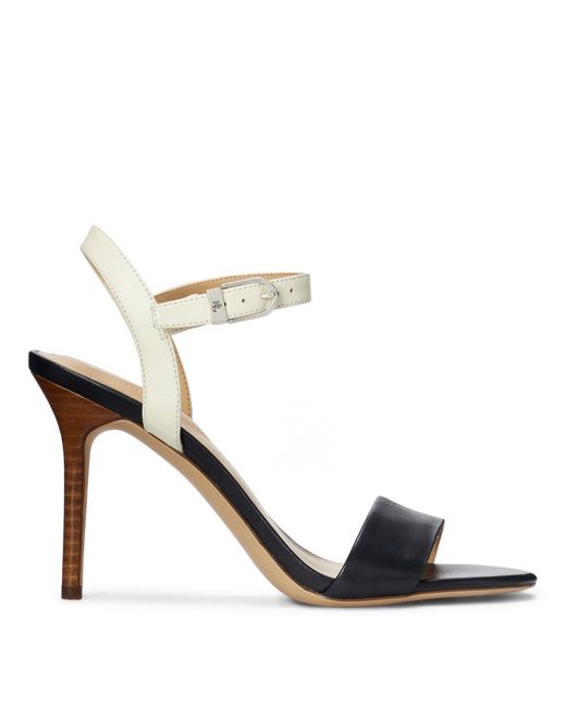 Lauren by Ralph Lauren Gwen Nappa Leather Sandal in Blue Lyst