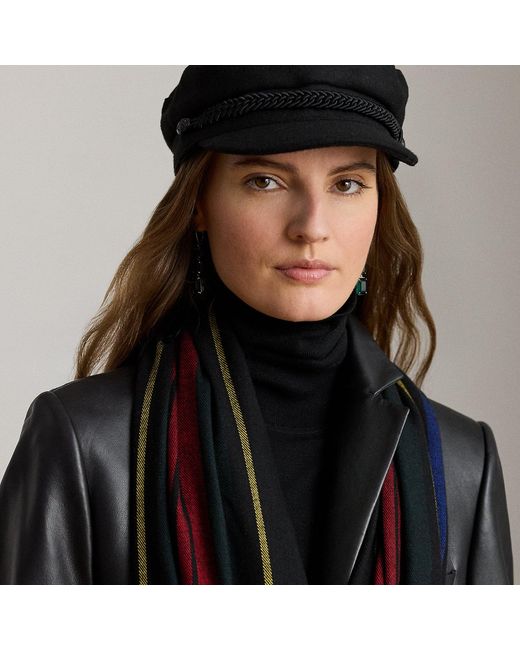 Ralph Lauren Black Wool-Blend Fisherman Cap
