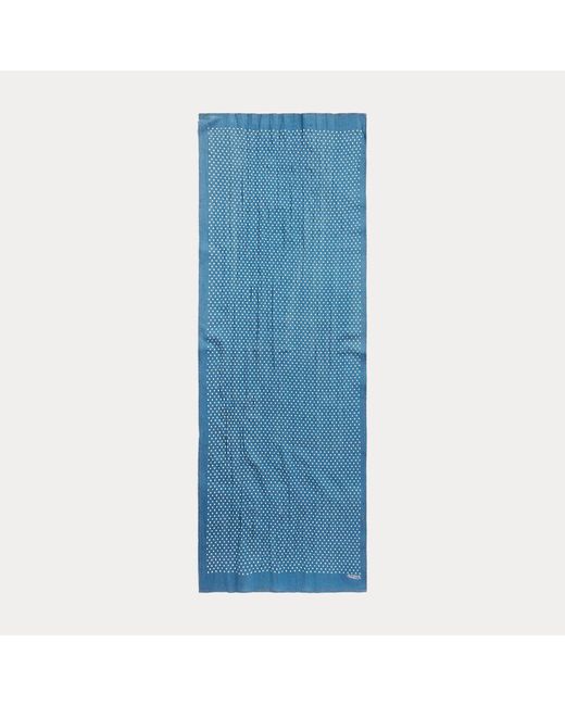 Polo Ralph Lauren Katoenen Sjaal Met Polkadots in het Blue voor heren