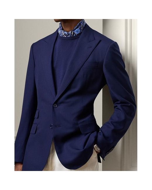 Ralph Lauren Purple Label Blue Kent Handmade Wool-cashmere Jacket for men