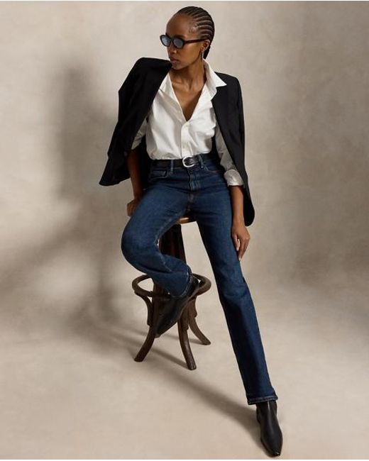 Polo Ralph Lauren Blue High-Rise Straight Jean