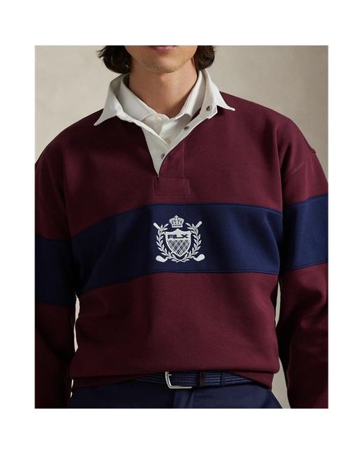 Ralph Lauren Red Relaxed Fit Crest Rugby Sweatshirt for men