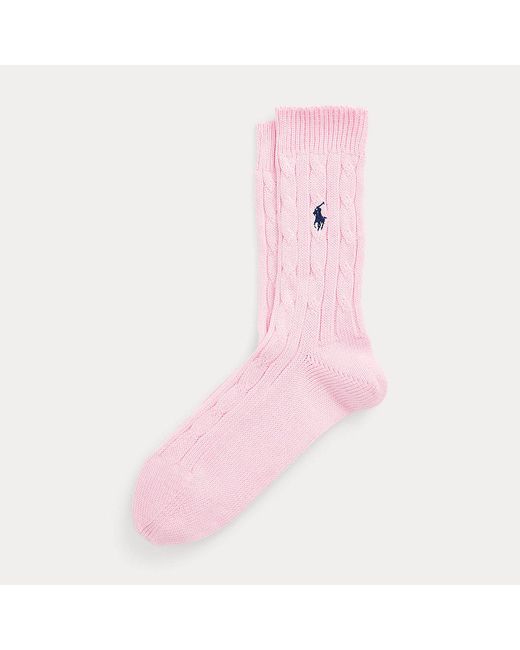 Polo Ralph Lauren Kabelgebreide Sokken Van Katoenmix in het Pink voor heren