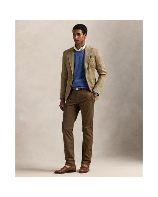 Pantaloni Bedford stretch Straight-Fit di Polo Ralph Lauren in Natural da Uomo