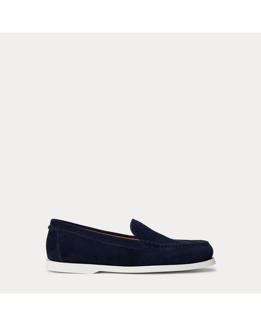 Polo Ralph Lauren Blue Merton Suede Venetian Loafer for men