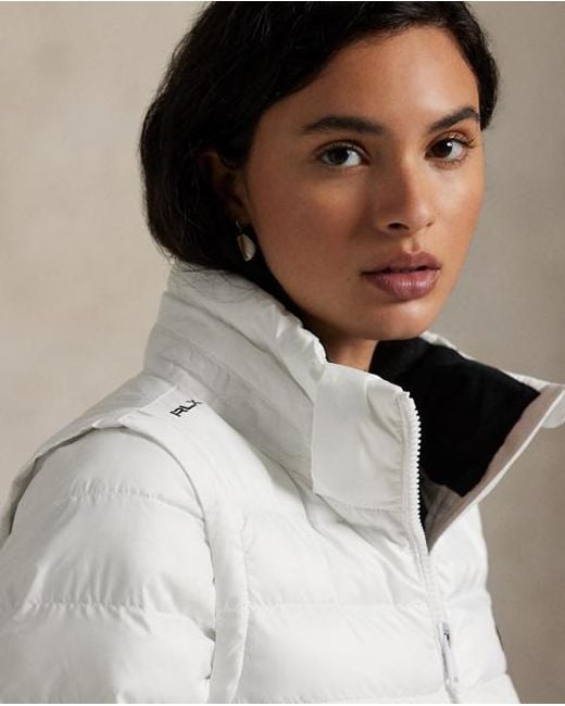 Ralph Lauren Gray Wandelbare Steppjacke