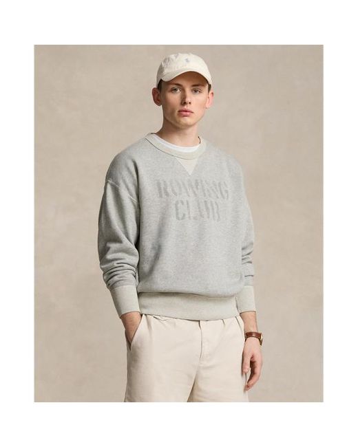 Polo Ralph Lauren Gray Vintage Fit Fleece Graphic Sweatshirt for men