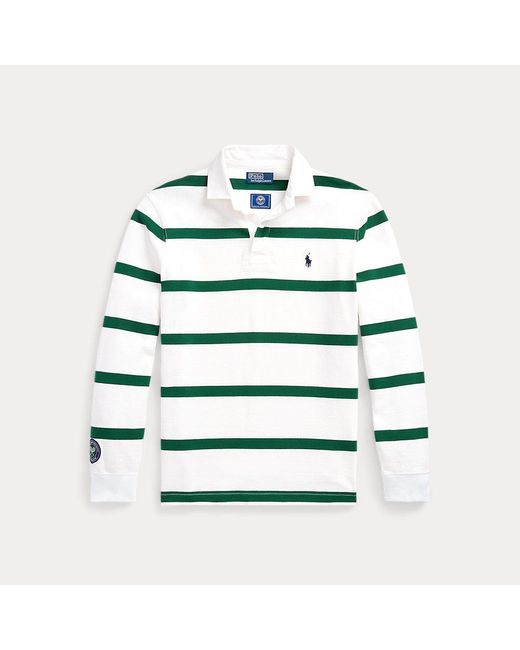Camisa de rugby Wimbledon Classic Fit Polo Ralph Lauren de hombre de color Green
