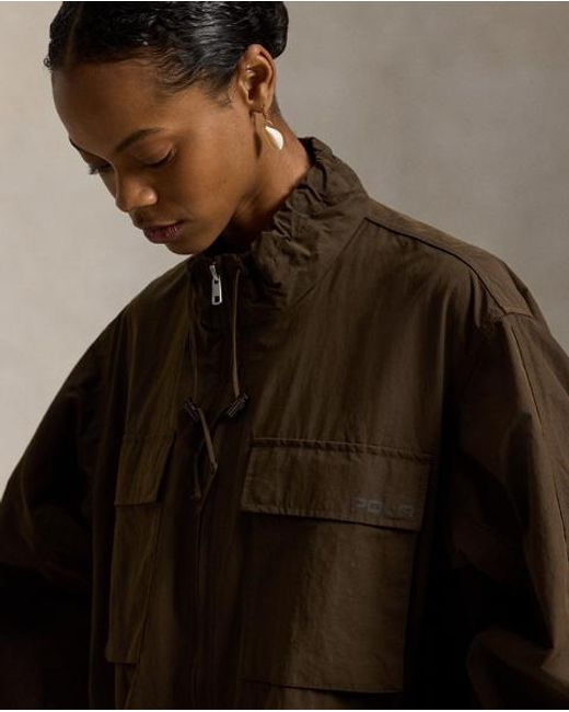 Polo Ralph Lauren Brown Oversize Utility Windbreaker