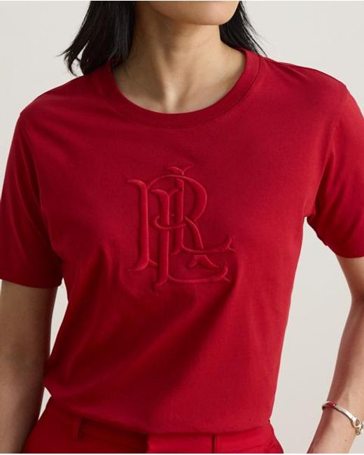 Ralph Lauren Embroidered-Logo Cotton Jersey T-Shirt