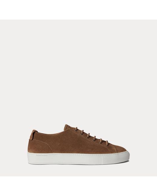Polo Ralph Lauren Brown Jermain Deconstructed Calf-Suede Trainer for men