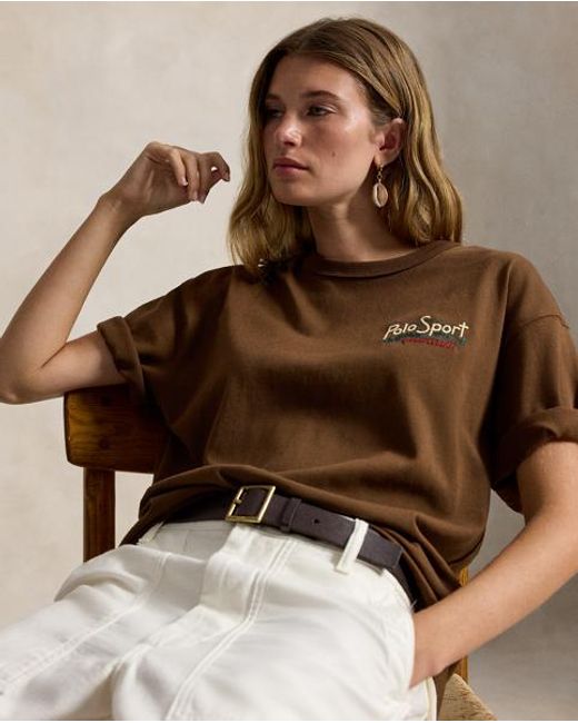 Polo Ralph Lauren Green Relaxed Fit Polo Sport T-Shirt for men