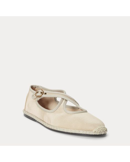 Polo Ralph Lauren Natural Grosgrain Mary Jane Espadrille