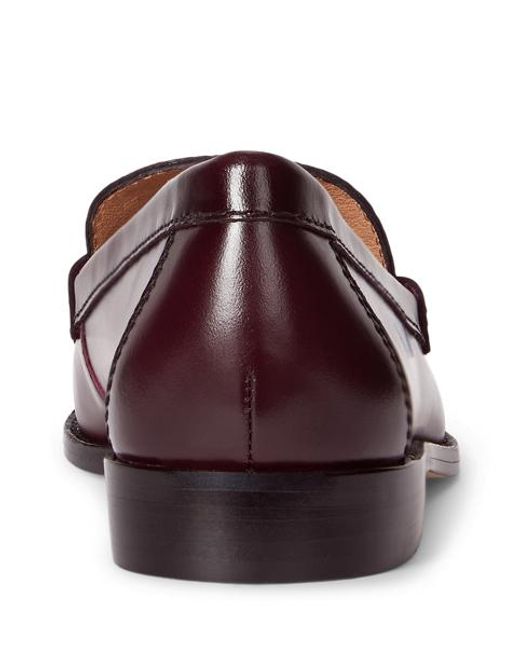 Ralph Lauren Red Wynnie Leather Loafer
