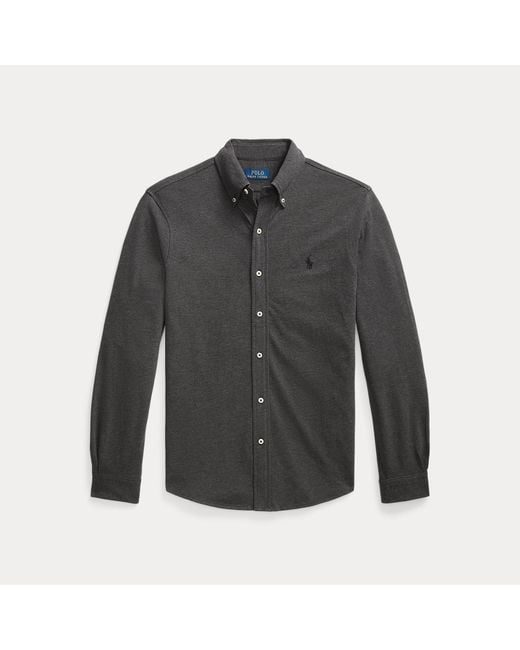 Polo Ralph Lauren Gray Featherweight Mesh Shirt for men