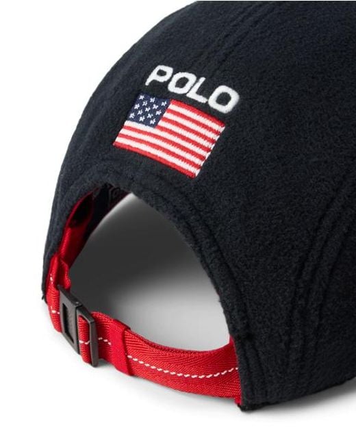 Ralph Lauren Blue Flag Fleece Cap for men