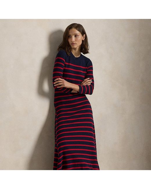 pink and green knit dress Peony Pink & Emerald Striped Mini Dress | Hand Knitted main image 1