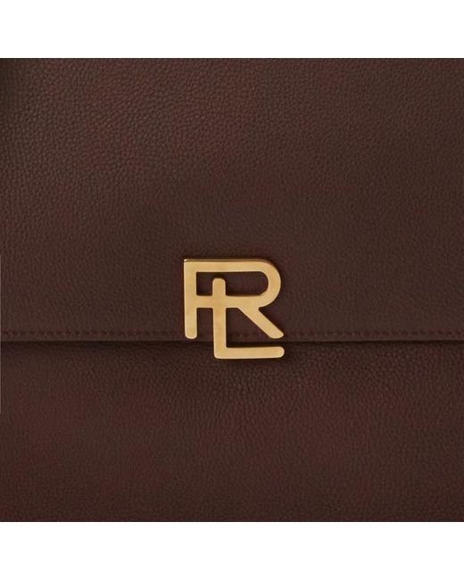 Ralph Lauren Purple Label Brown Rl Pebbled Calfskin Briefcase for men